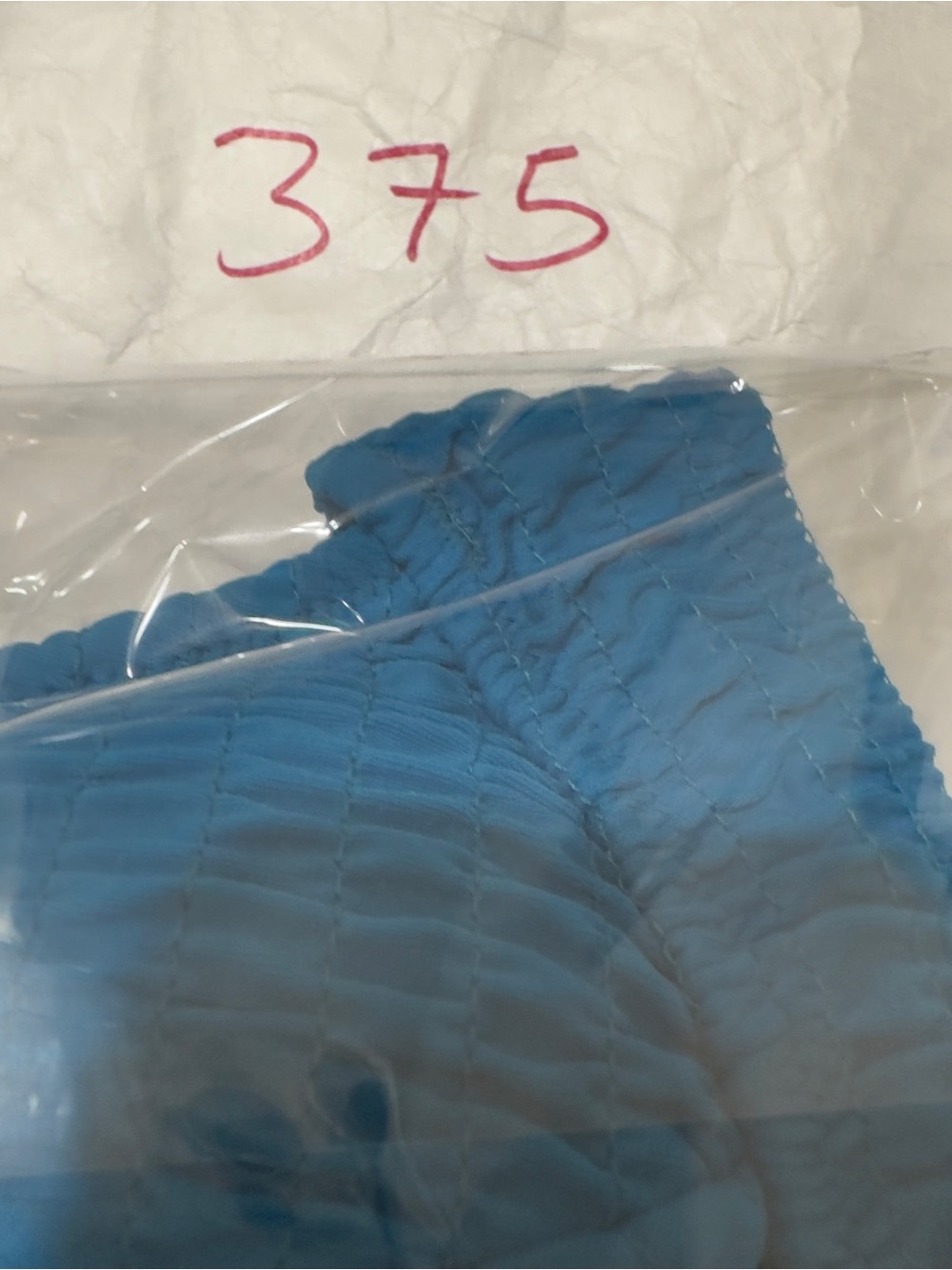 VICTORIA’S SECRET SMOCKED TRIANGLE PADDED STRAPPY BIKINI TOP BLUE MEDIUM - Picture 9 of 9